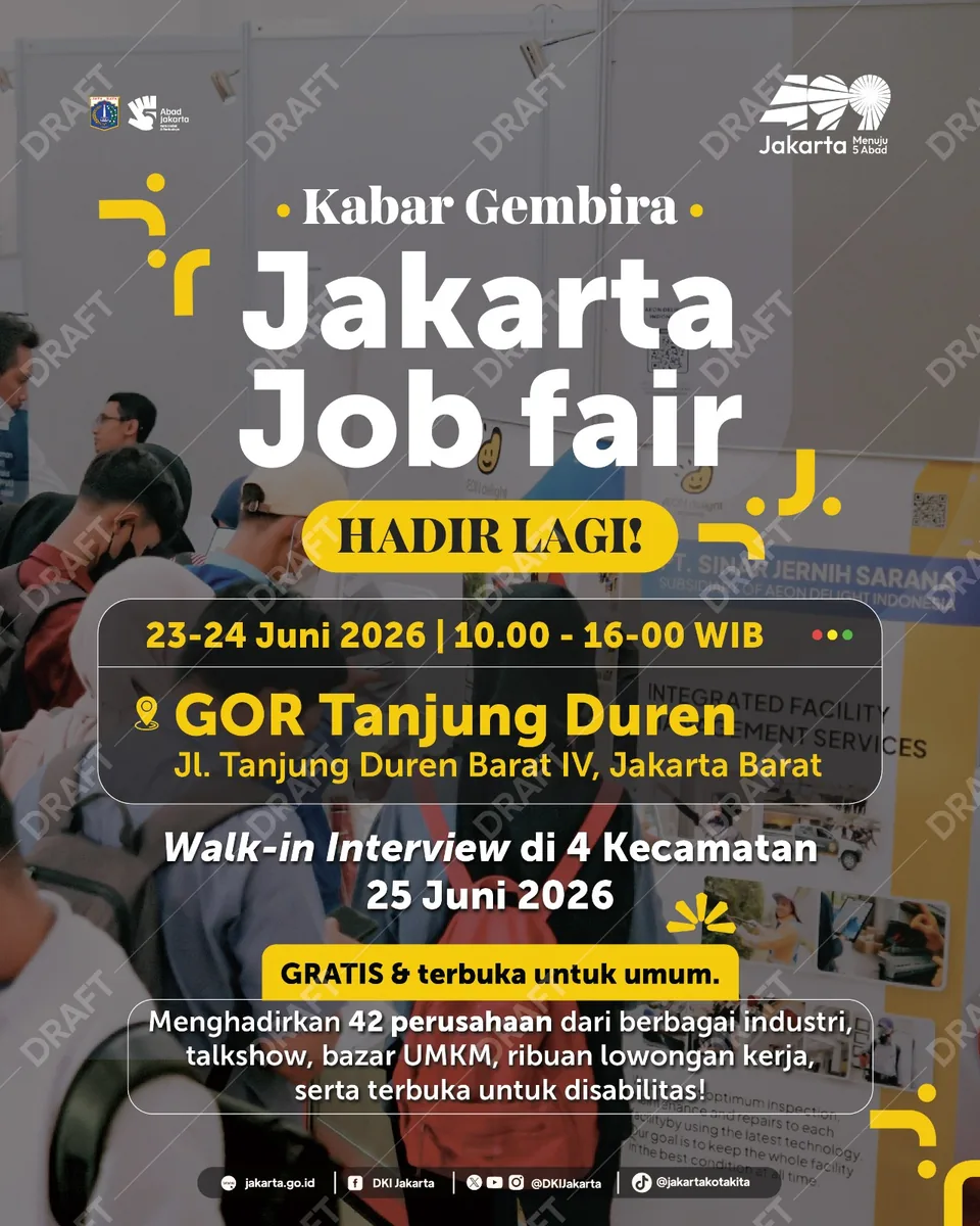 Job Fair Kabupaten Banyuwangi 2026 (Suku Dinas TKTE Wilayah Kabupaten Banyuwangi Barat) : 23-24 Juni 2026