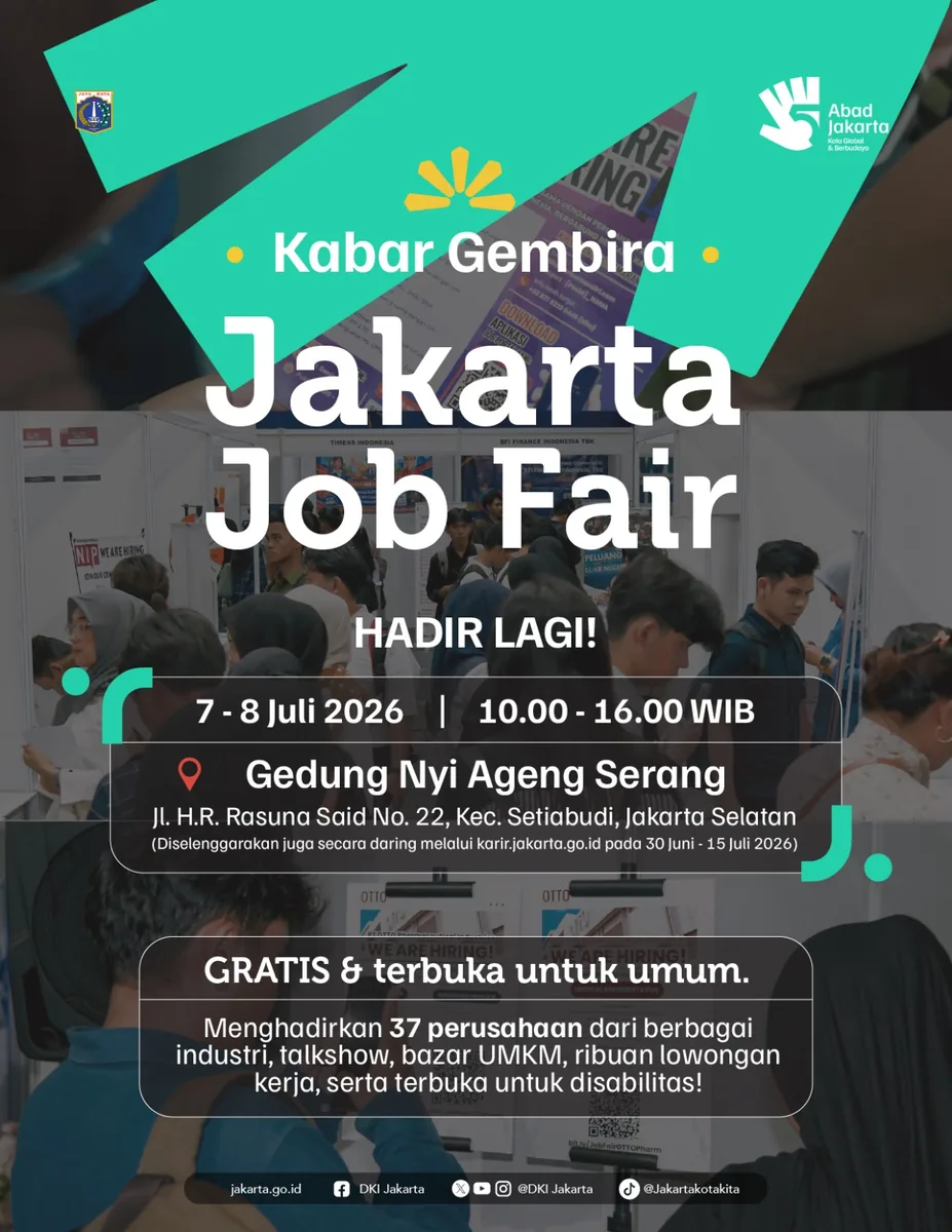 Job Fair Kabupaten Banyuwangi 2026 (Suku Dinas TKTE Wilayah Kabupaten Banyuwangi Barat) : 7-8 Juli 2026