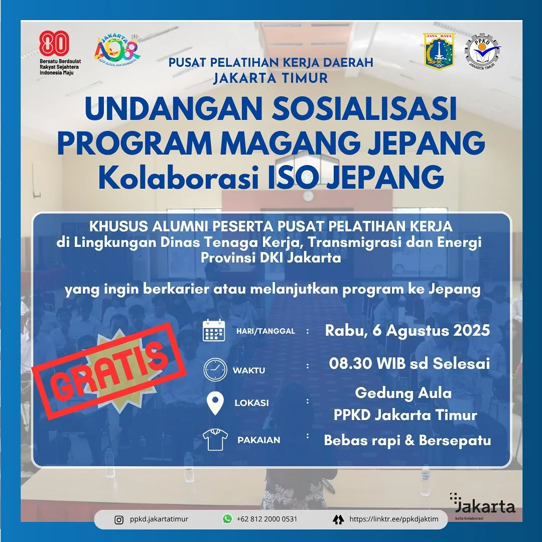 UNDANGAN SOSIALISASI PROGRAM MAGANG JEPANG – PPKD KABUPATEN BANYUWANGI
